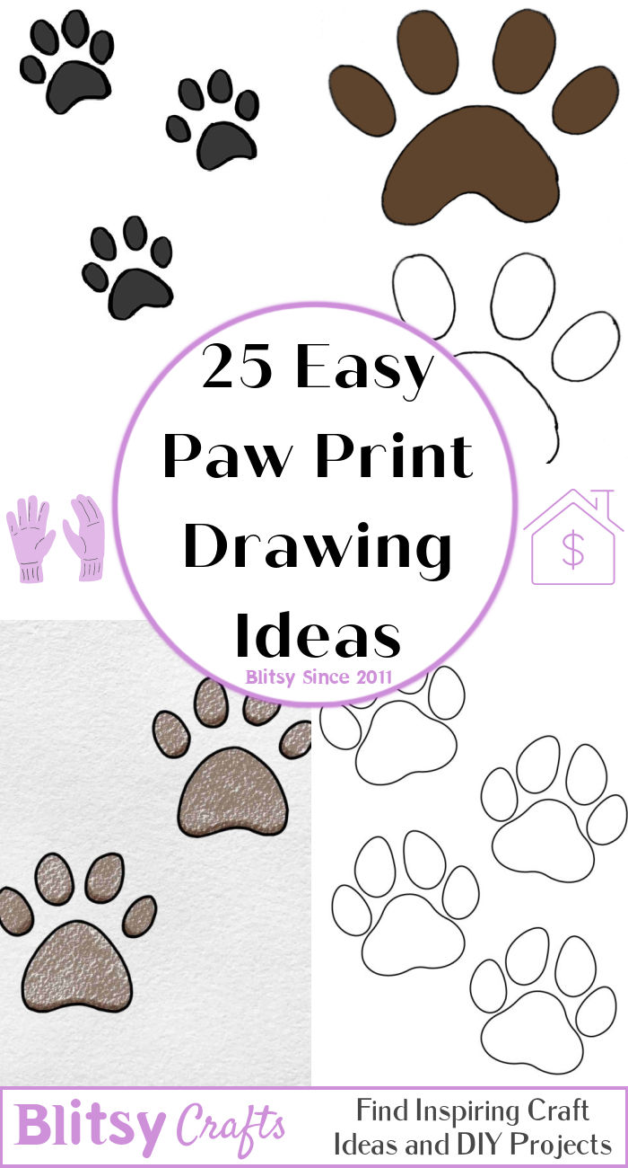 25 Easy Paw Print Drawing Ideas How To Draw – Theme Route