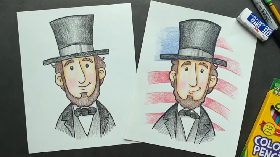 25 Easy Abraham Lincoln Drawing Ideas How to Draw