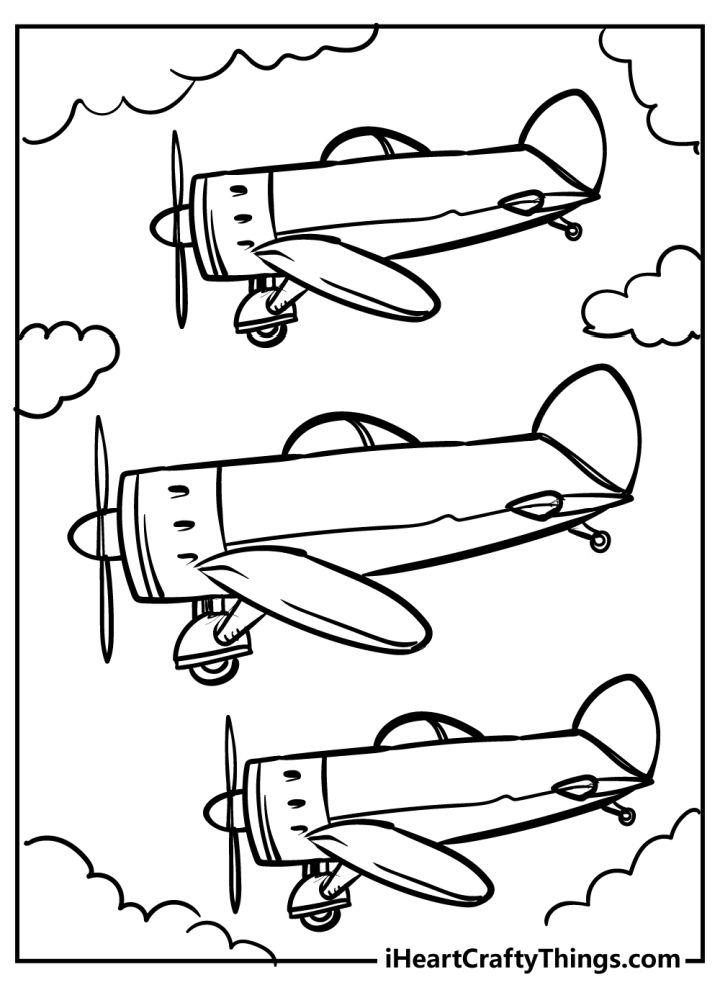 25 Free Airplane Coloring Pages for Kids and Adults