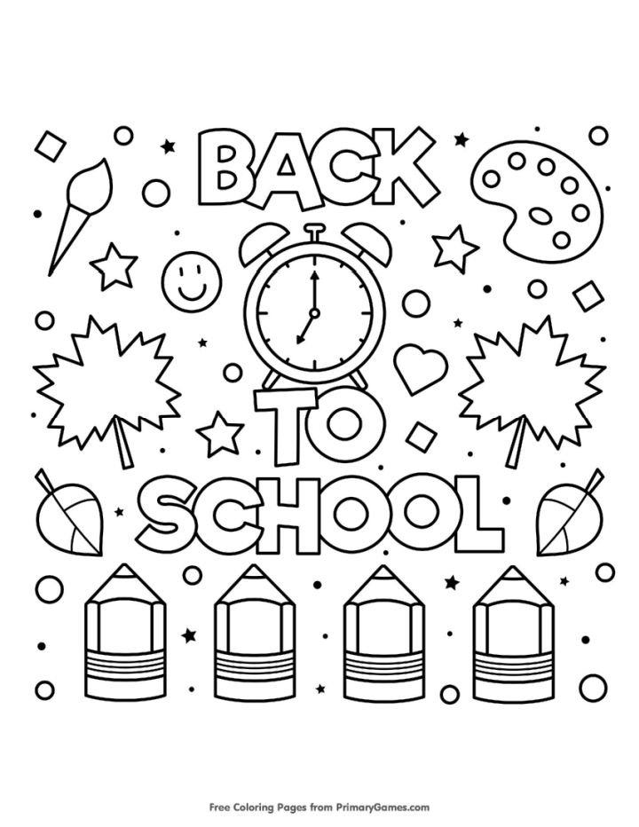 25 Free Back to School Coloring Pages for Kids and Adults