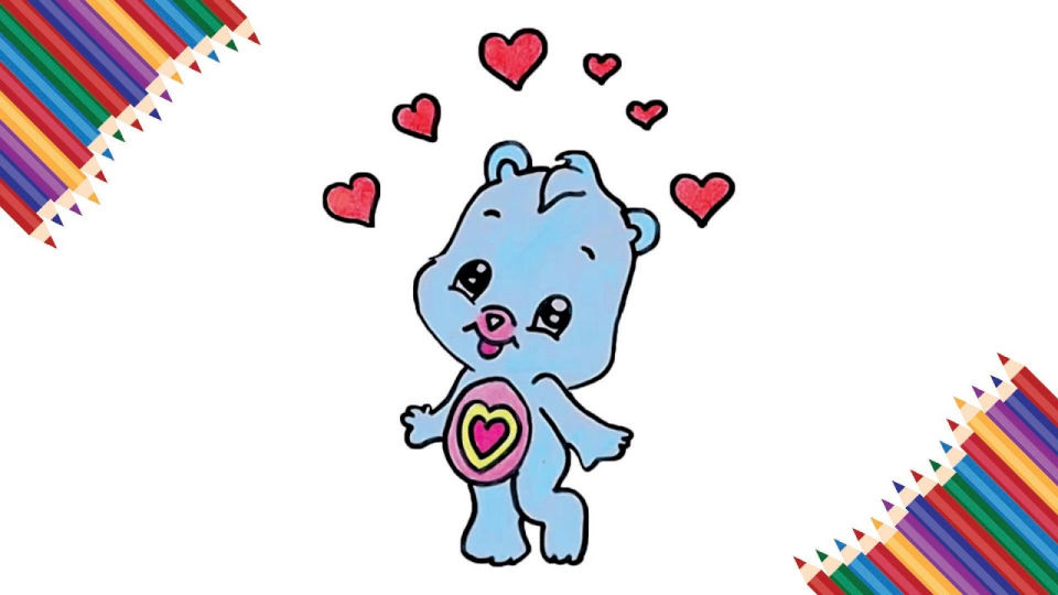 20 Easy Care Bear Drawing Ideas Step By Step Blitsy