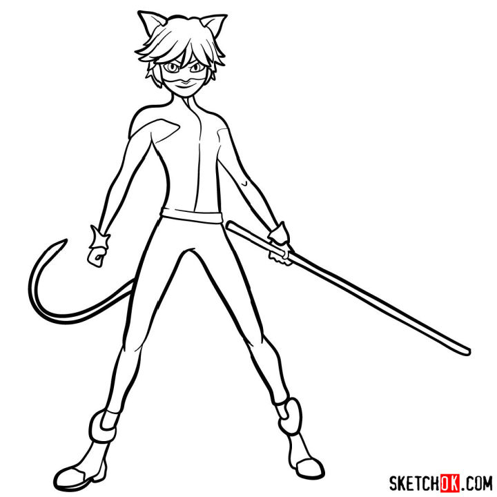 25 Easy Cat Noir Drawing Ideas - How to Draw Cat Noir