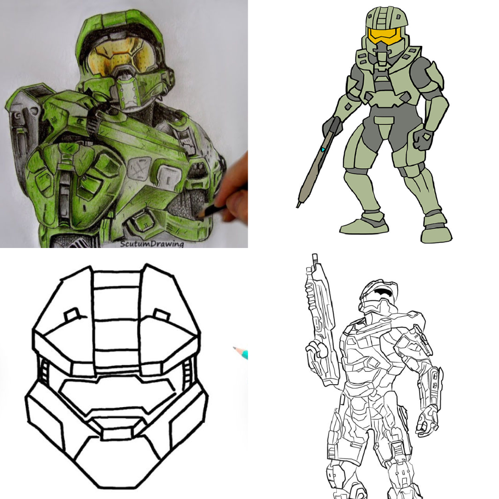 20 Master Chief Drawing Ideas Draw Master Chief Halo