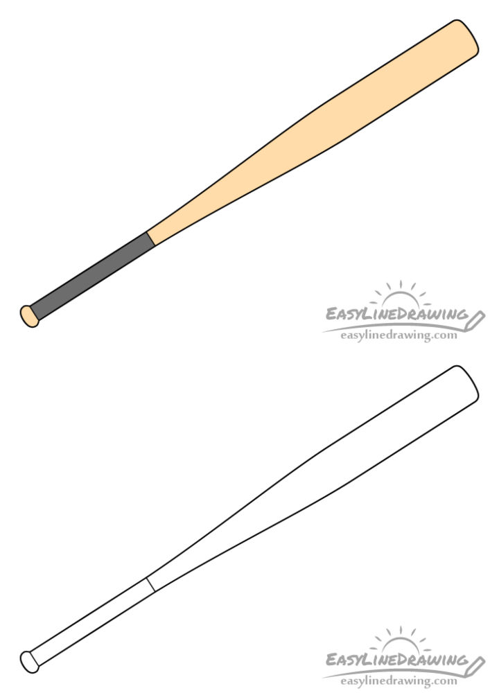 25 Easy Baseball Bat Drawing Ideas How to Draw