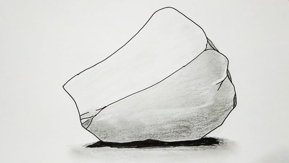 25 Easy Rocks Drawing Ideas How to Draw Rocks