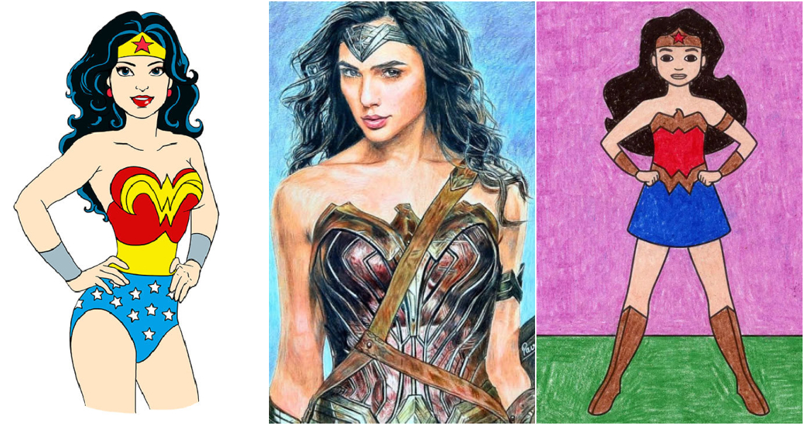 Wonder Woman Drawing Tutorial - How to draw Wonder Woman step by step