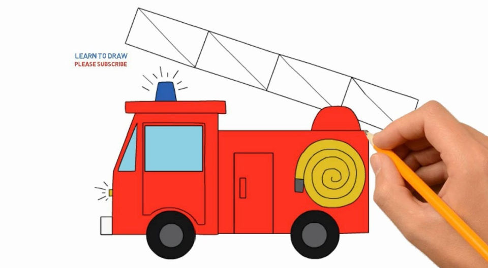 25 Easy Fire Truck Drawing Ideas - How to Draw