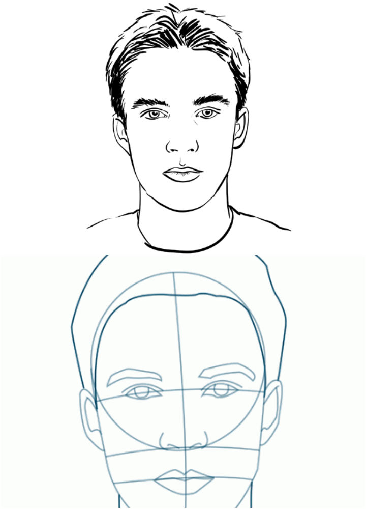 25 Easy Male Face Drawing Ideas - How To Draw