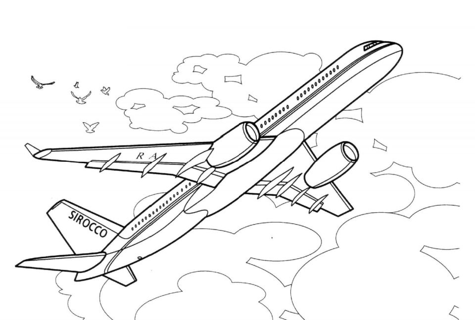 25 Free Airplane Coloring Pages for Kids and Adults