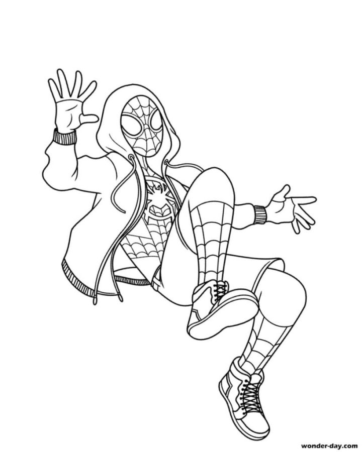 20 Free Miles Morales Coloring Pages for Kids and Adults