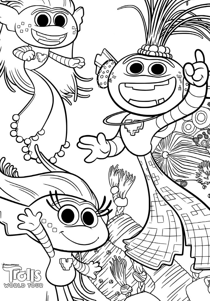 25 Free Trolls Coloring Pages for Kids and Adults