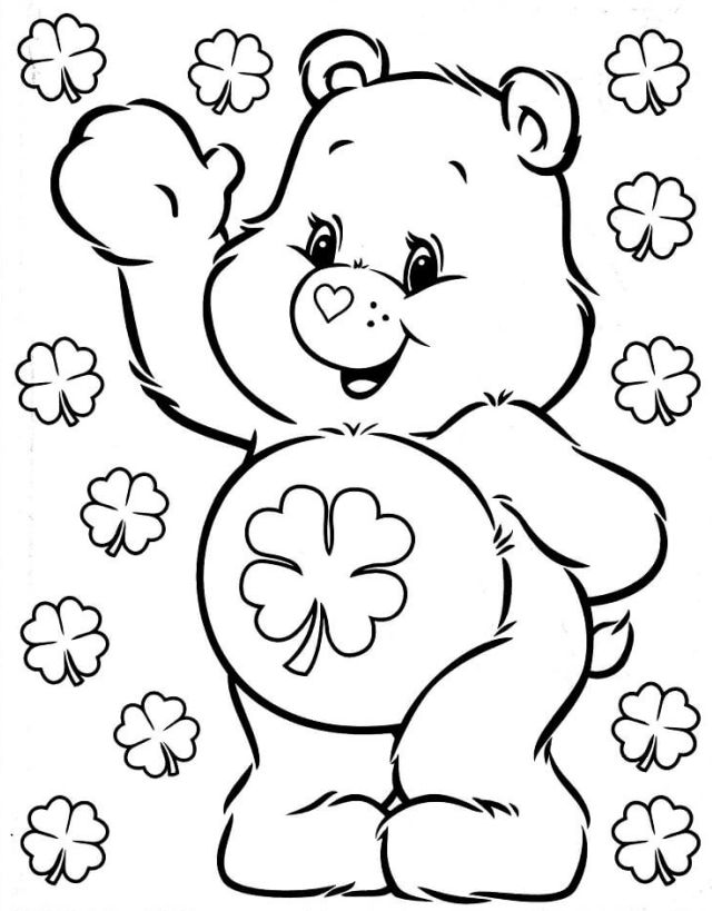 25 Free Bear Coloring Pages for - Good Luck Bear Coloring Page 