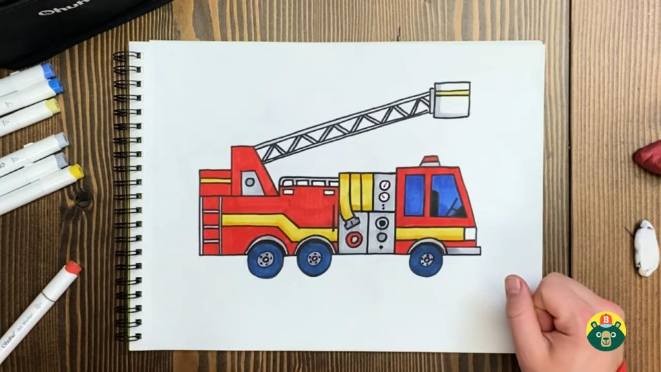 25 Easy Fire Truck Drawing Ideas - How to Draw