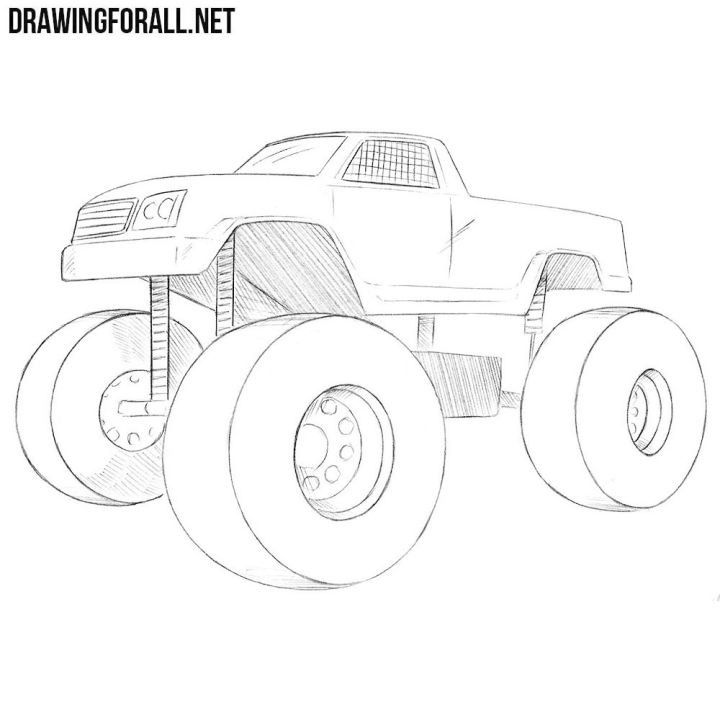 25 Easy Monster Truck Drawing Ideas How to Draw