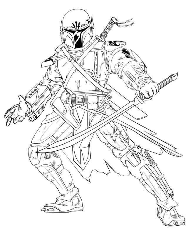 15 Free Mandalorian Coloring Pages for Kids and Adults