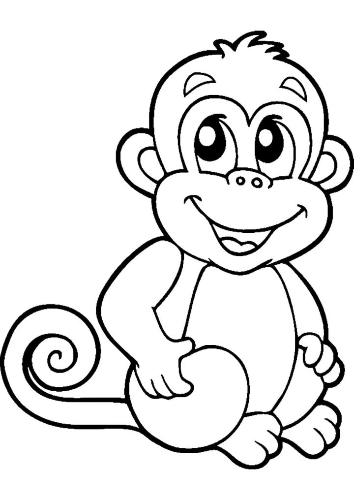 25 Free Monkey Coloring Pages for Kids and Adults