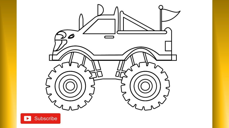 25 Easy Monster Truck Drawing Ideas How to Draw
