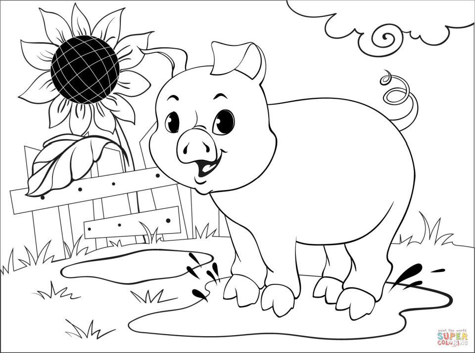 20 Free Pig Coloring Pages for Kids and Adults