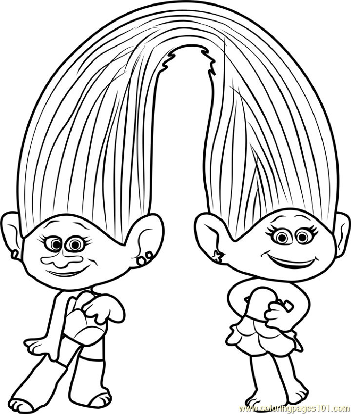 25 Free Trolls Coloring Pages for Kids and Adults