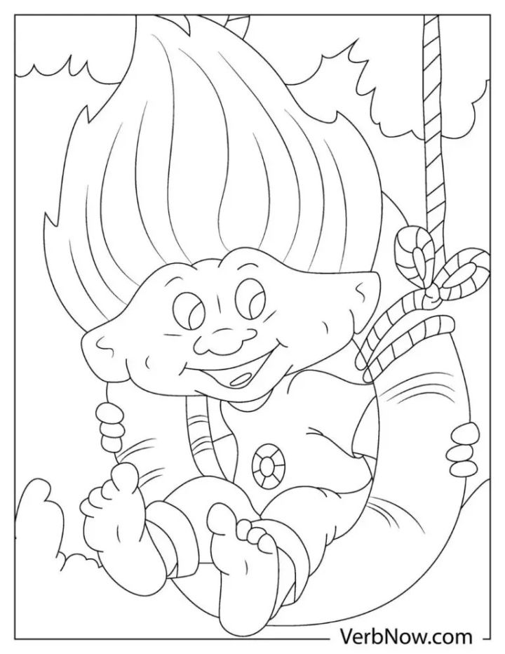 25 Free Trolls Coloring Pages for Kids and Adults