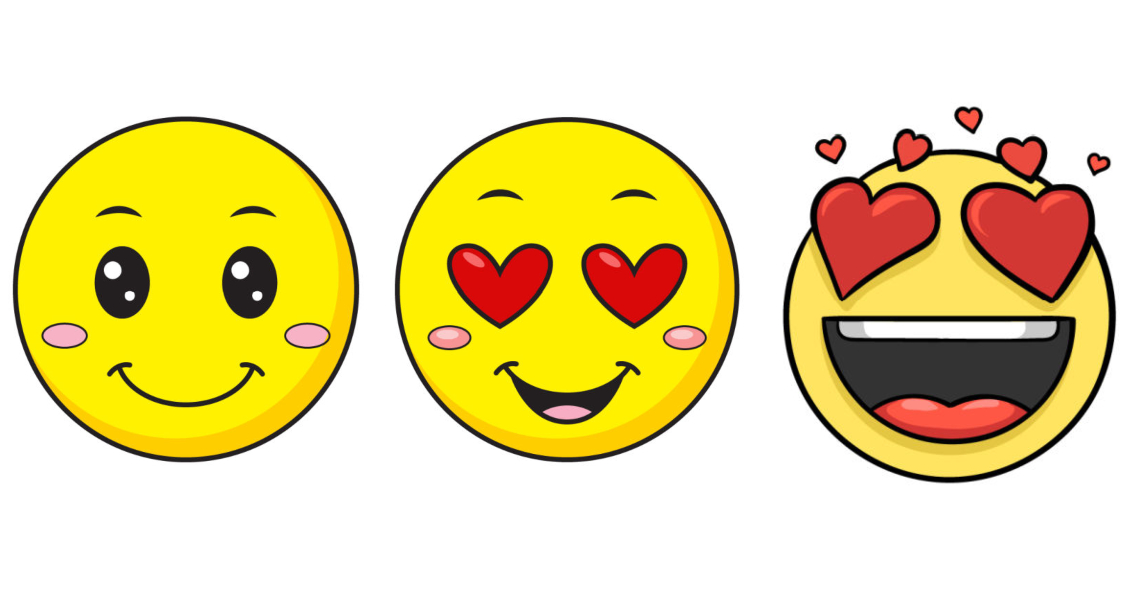 Doodle smiling emoji happy smile sketch Royalty Free Vector