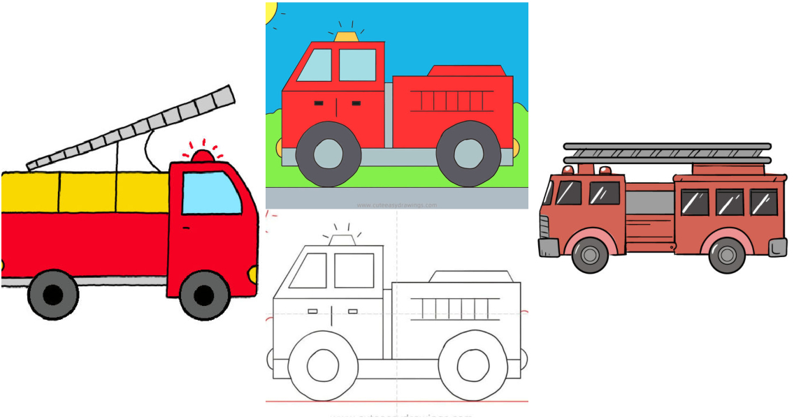 Fire Truck Easy To Draw HD Png Download  Transparent Png Image  PNGitem