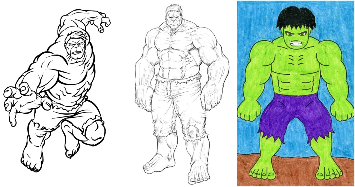 25 Easy Hulk Drawing Ideas - How to Draw the Hulk