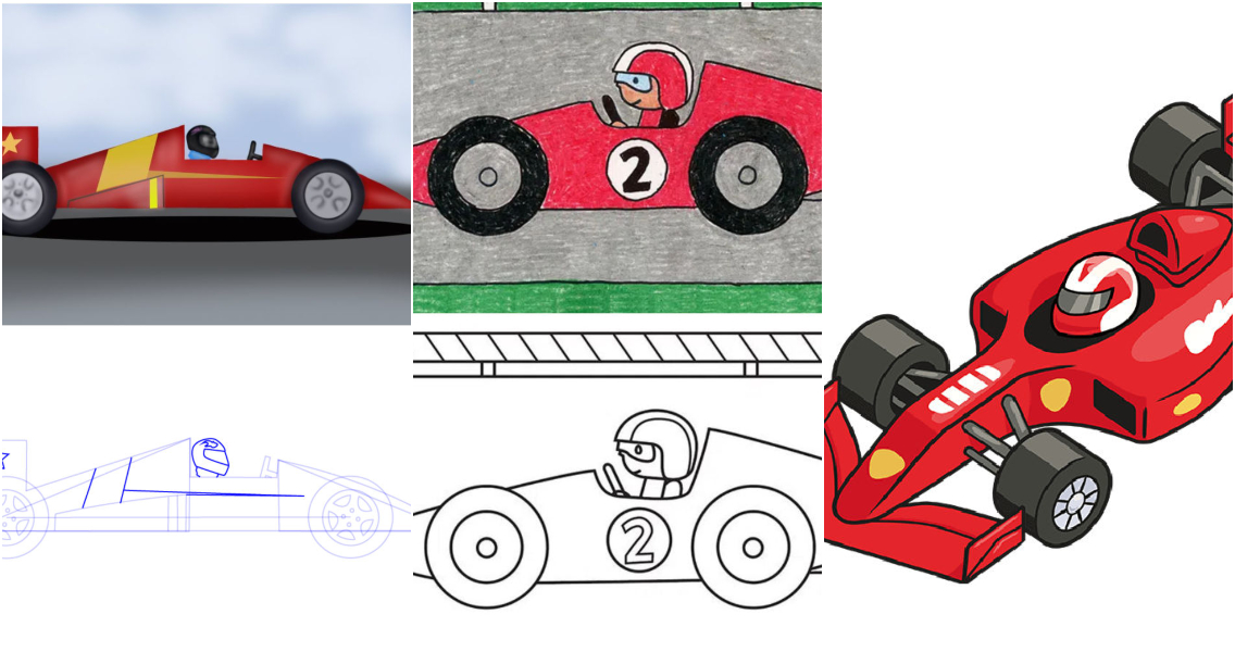25 Easy Race Car Drawing Ideas - Draw a Race Car