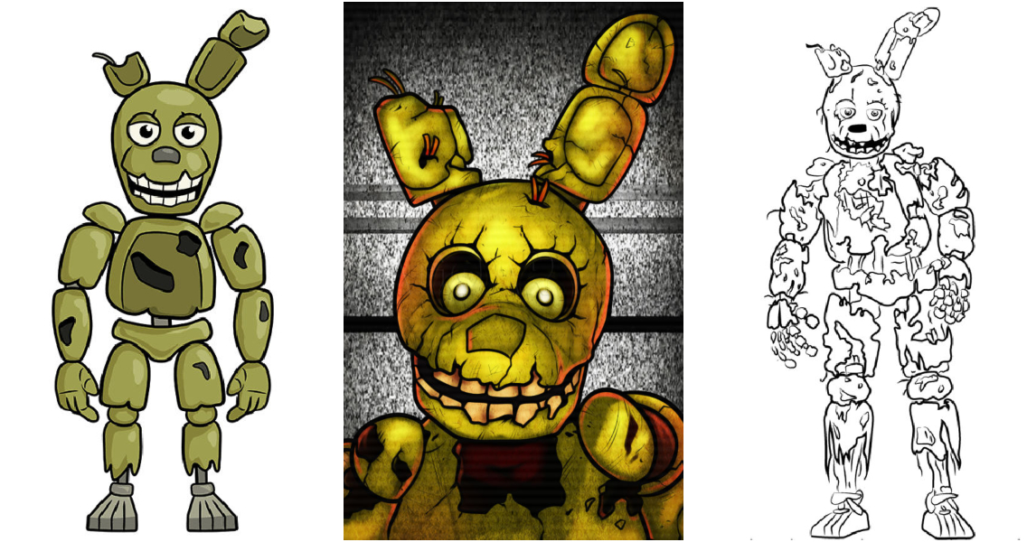 20 Easy Springtrap Drawing Ideas How to Draw Springtrap