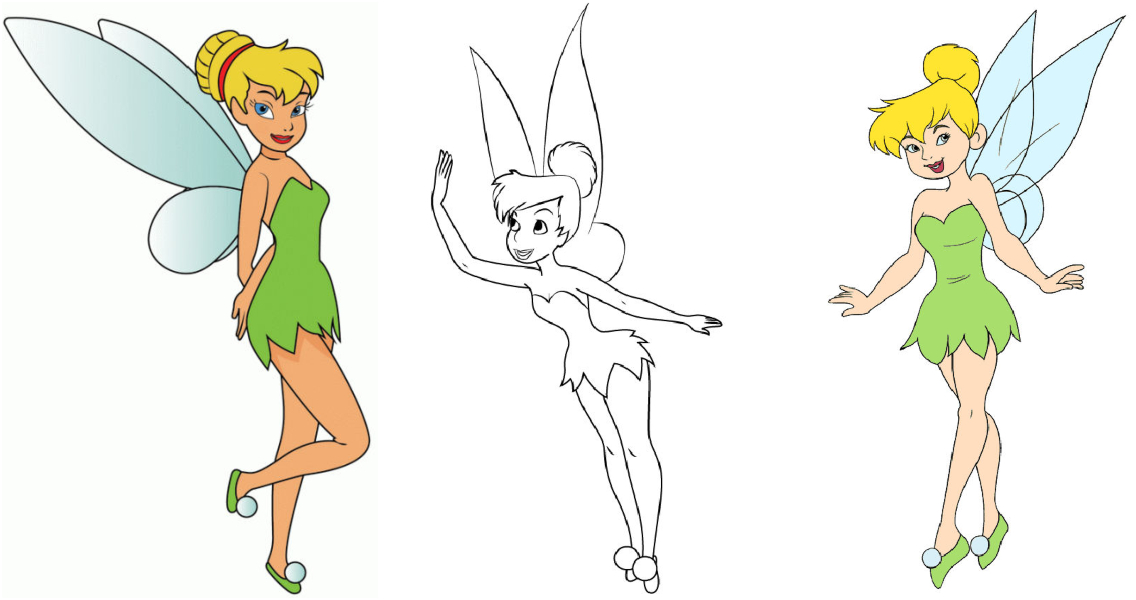 How to Draw Tinkerbell - Really Easy Drawing Tutorial