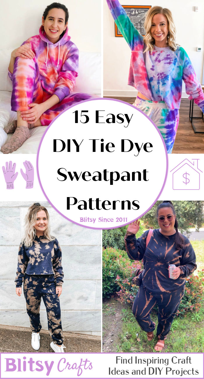 How to Tie Dye Sweatpants (15 Tie Dye Pants Pattern)