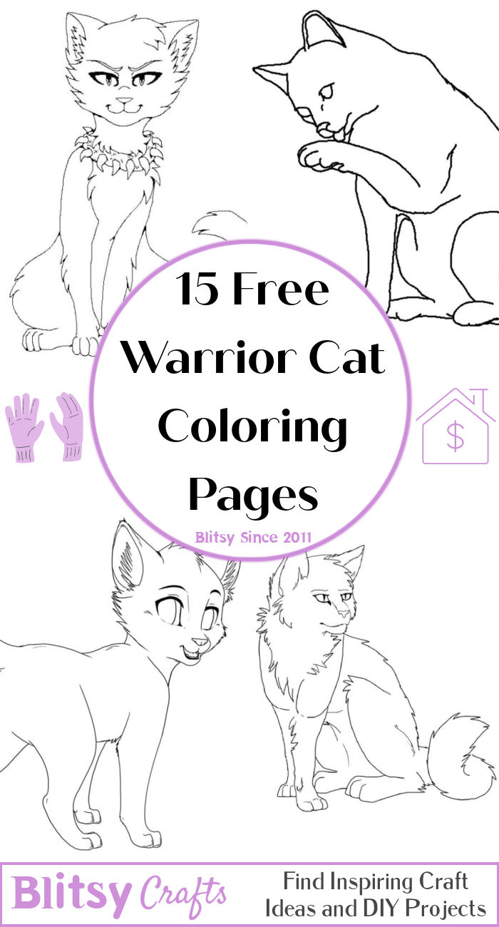 15 Free Warrior Cat Coloring Pages for Kids and Adults