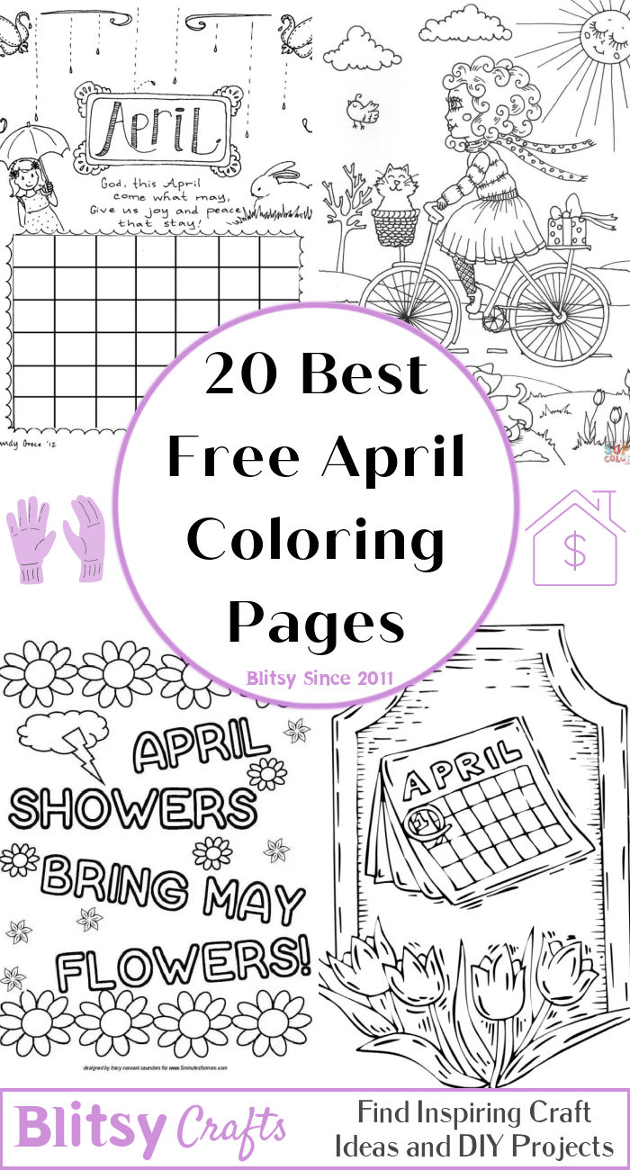 20 Free April Coloring Pages for Kids and Adults Blitsy