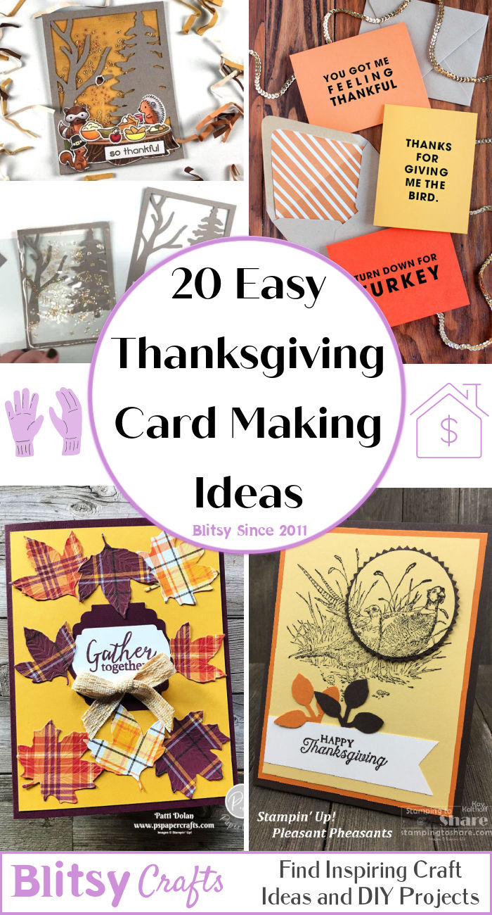 20 Homemade DIY Thanksgiving Cards To Make Blitsy 20 Easy Thanksgiving Card Making Ideas