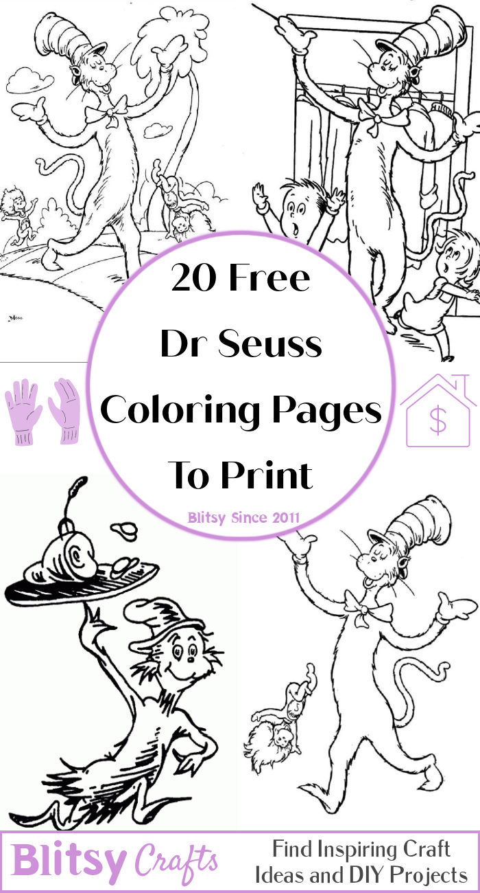 20 Free Dr. Seuss Coloring Pages for Kids and Adults