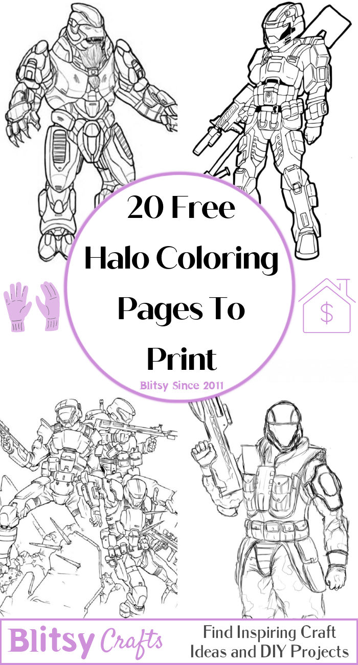 20 Free Halo Coloring Pages for Kids and Adults