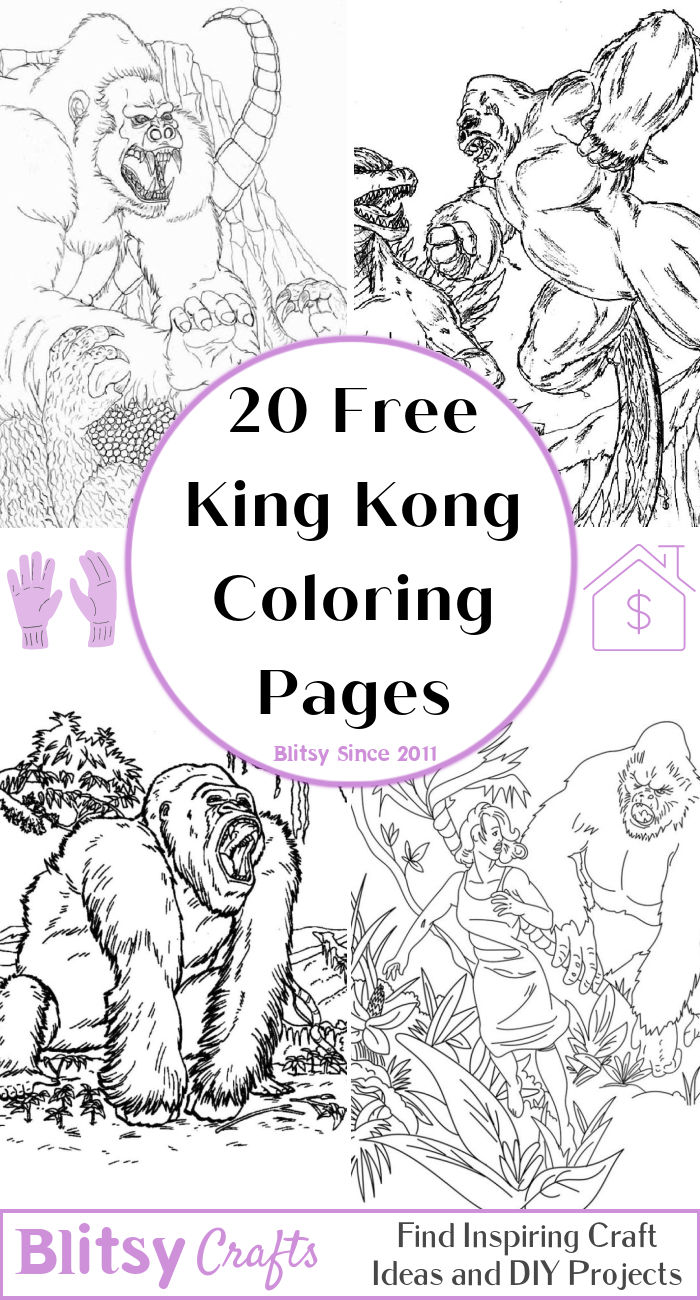 20 Free King Kong Coloring Pages for Kids and Adults