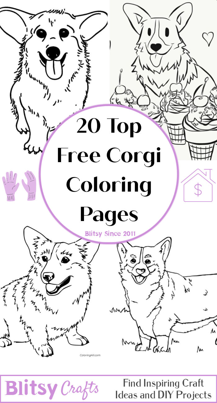 20 Cute Corgi Coloring Pages (Free Printable) - Blitsy