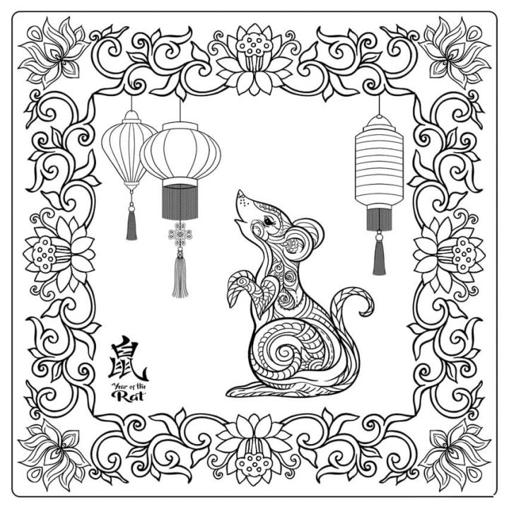 20 Free Chinese New Year Coloring Pages 2024