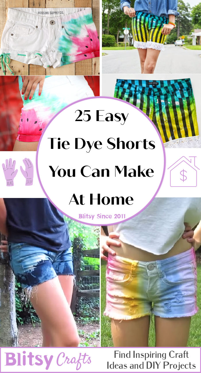 How to Tie Dye Shorts 25 Ways to Tie Dye Shorts