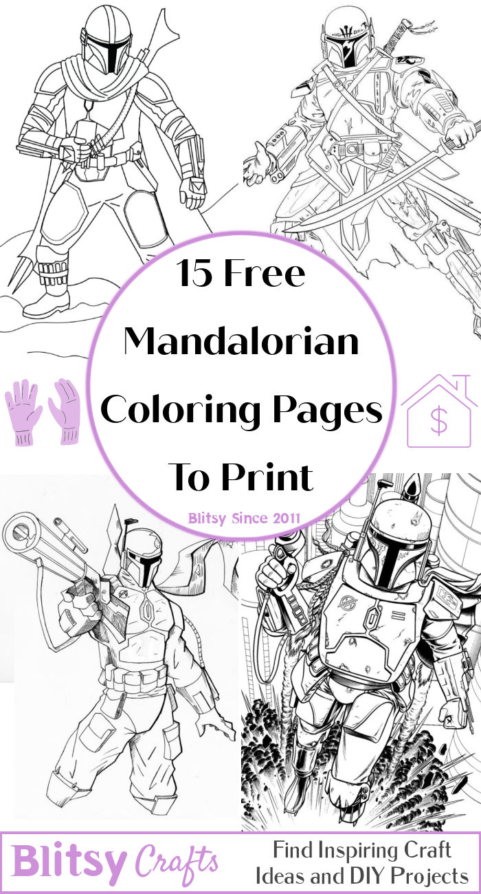 15 Free Mandalorian Coloring Pages for Kids and Adults