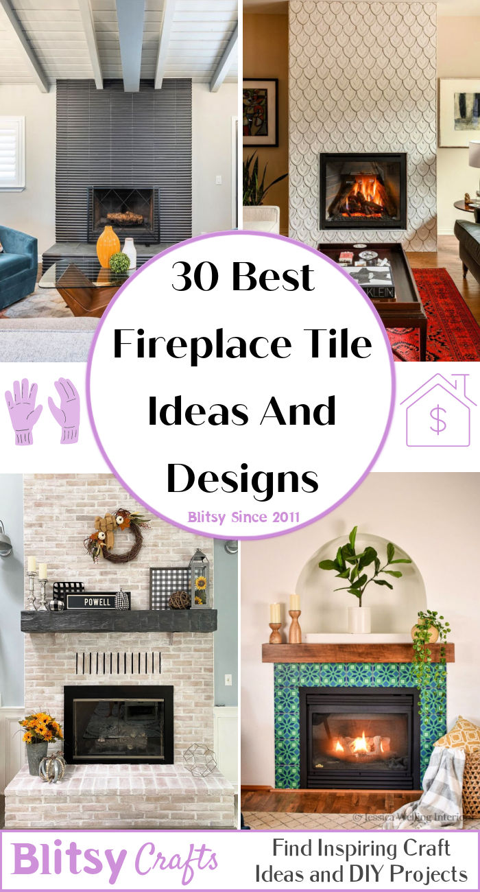 30 Fireplace Tile Ideas That Are Pretty and Practical - Blitsy