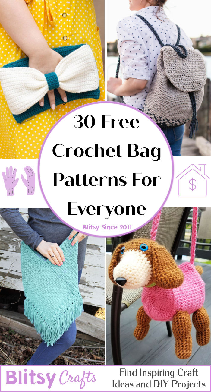 30 Free Crochet Bag Patterns (Step by Step Pattern) Blitsy