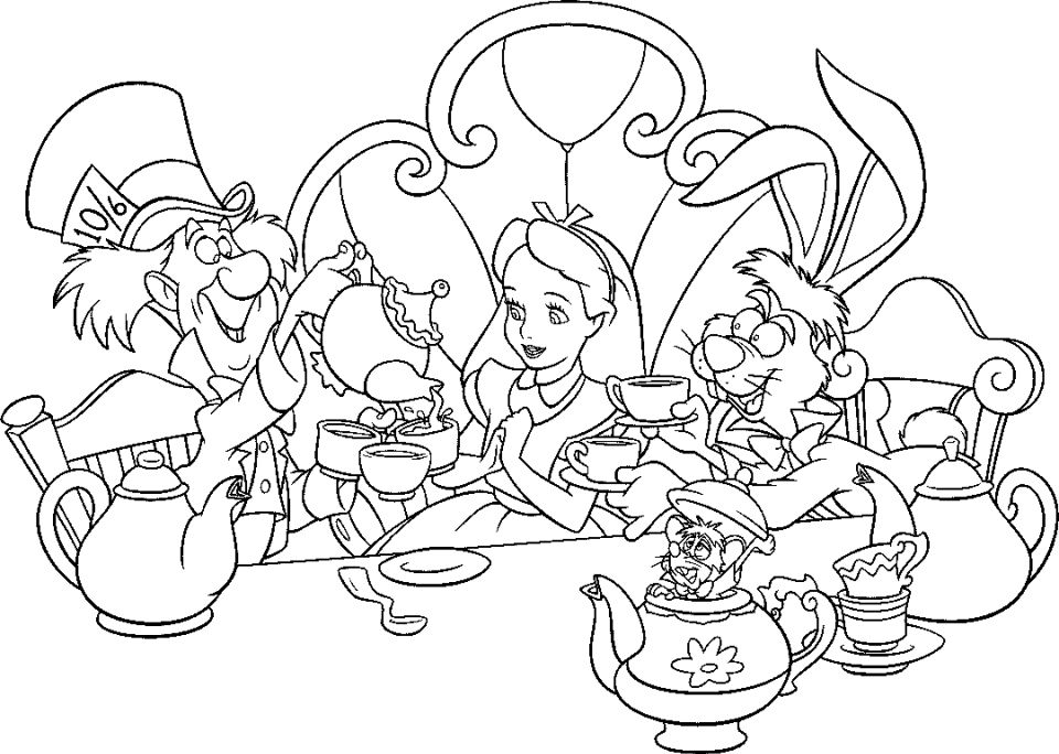 25 Free Alice in Wonderland Coloring Pages for Kids