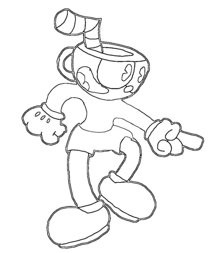 20 Free Cuphead Coloring Pages for Kids and Adults