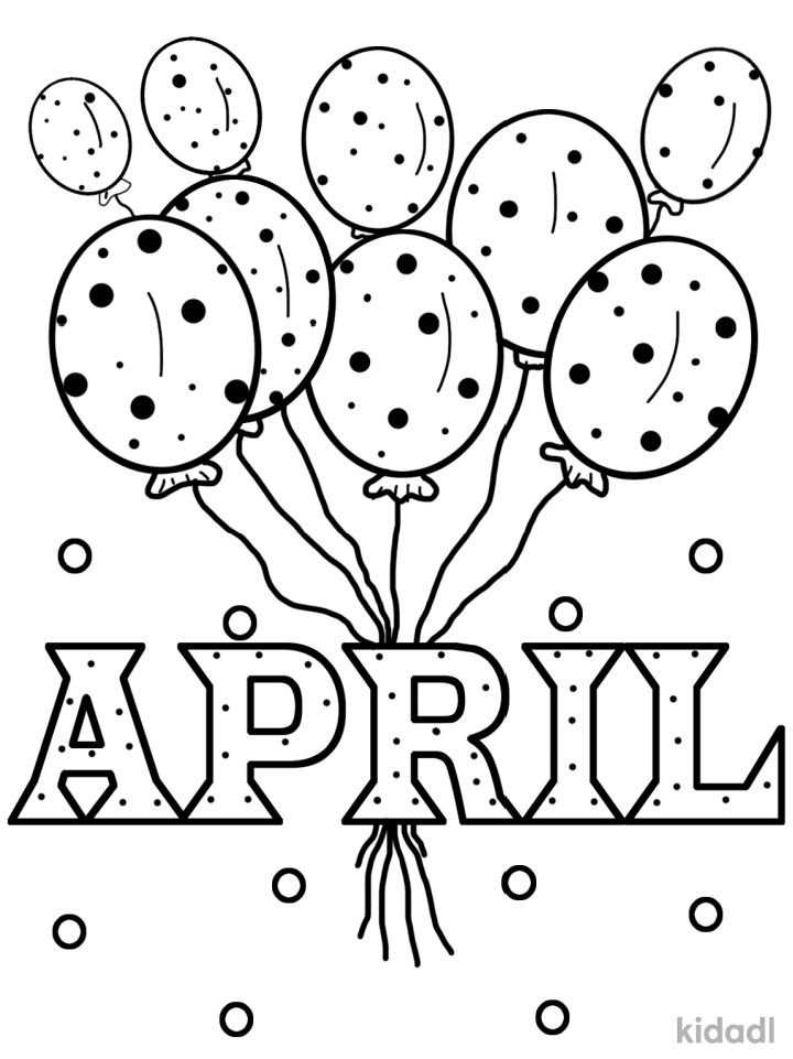 20 Free April Coloring Pages for Kids and Adults - Blitsy