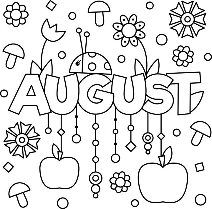15 Free August Coloring Pages for Kids and Adults