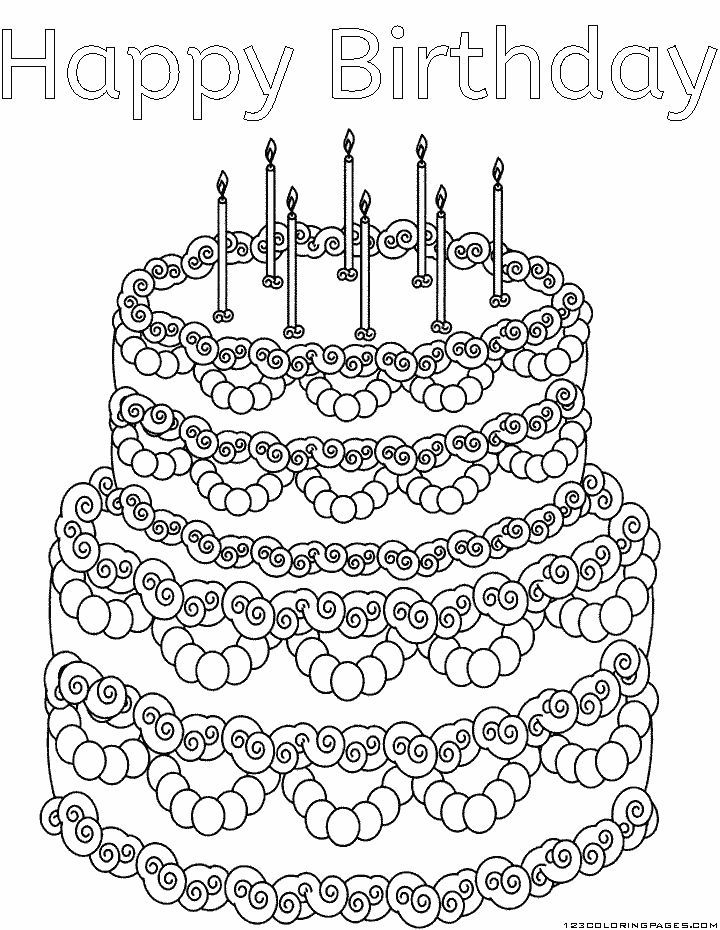 20 Free Cake Coloring Pages for Kids and Adults - Blitsy