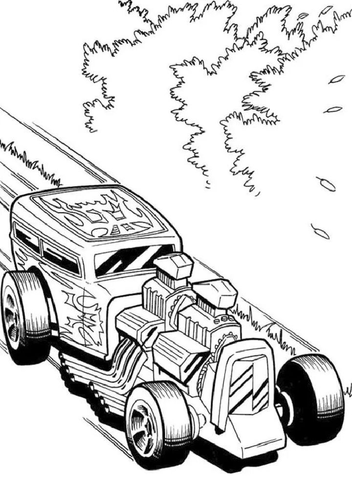 25 Free Hot Wheels Coloring Pages for Kids and Adults