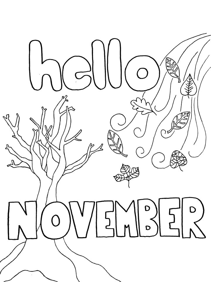 20 Free November Coloring Pages for Kids and Adults